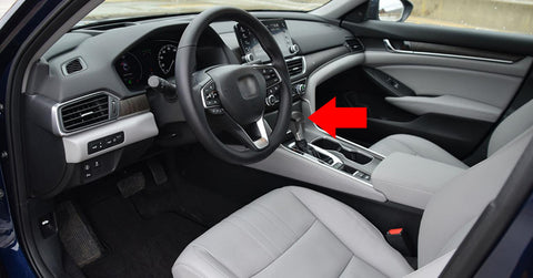 Car Interior Gear Shift Level Knob Cover Trim for Honda Accord 10th Gen 2018 2019 2020 (Carbon Fiber Style Gear Shift Knob Trim)