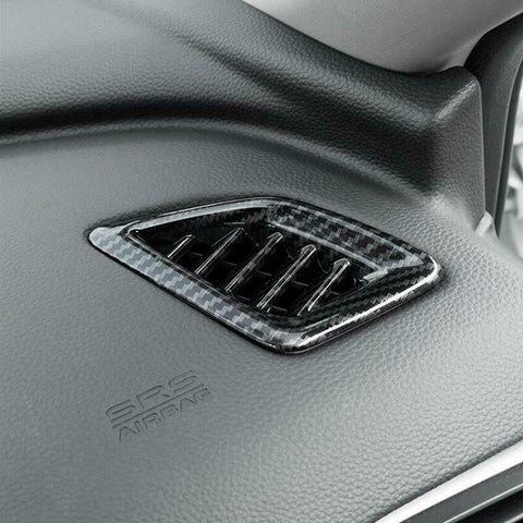 Carbon Fiber Print Dashboard Air Vent AC Outlet Cover Molding Trim 2pcs for Honda Accord 10th Gen 2018 2019 2020