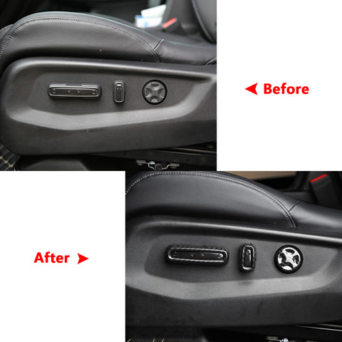 Carbon Fiber Style Car Seat Adjust Handle Button Cover Trim Fit for Honda Accord 2018 2019 2020