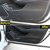 Interior Door Anti-Kick Panel Cover Trim Stainless Steel For Honda Accord 2018-2020, 4PCS(Carbon Fiber Texture）