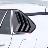 Set Carbon Fiber Style Exterior Front Window A-Pillar Rear Window C-Pillar Rear Spoiler Window Pillar Rear Side Window Louvers Accessories Cover Trim Combo Kit, Compatible with Toyota Rav4 2019-2024