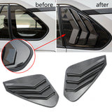 Rear Side Window Louver Air Vent Scoop Shades Cover Blinds For Toyota RAV4 2019 2020 ABS Material Carbon Fiber Style Accessories Exterior Decoration