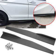 Carbon Fiber Pattern Universal Rear Side Skirt Rocker Winglets Splitters Extensions Diffusers Lip Winglet Body Kit Compatible With Most Cars