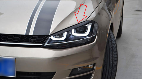 Headlight Eye Lid Eyebrow Cover, Headlights Eyebrow Eyelids Headlight Covers for Volkswagen VW Golf 7 GTI MK7