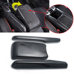 Carbon Fiber Pattern Center Console Armrest Box Panel Decor Cover Trim Protector Cap For Honda Civic 2016 2017 2018 2019 2020 10th Generation Insight EX 2019-2022 Interior Accessories