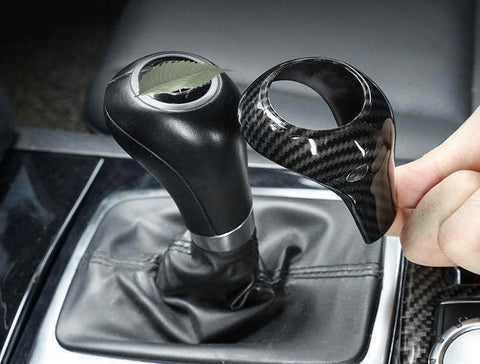 Carbon Fiber Pattern Gear Shift Knob Cover Trim for Mercedes Benz C/A/E/G Class CLS Class, 1 pc