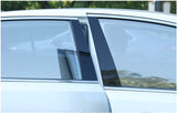 6pcs Reflective Black Exterior Window Pillar Posts Molding Pre-Cut Cover Side Door Trims For Honda Civic Sedan 2006 2007 2008 2009 2011