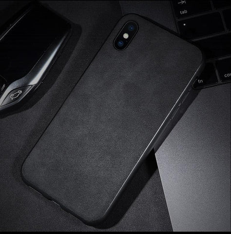 Luxury Super Slim Leather Alcantara Suede Durable Protective Cover Case for iPhone X / 7 / 8 / 7 plus / 8 plus/ Xs/ Xs MAX/ XR (2017 2018)