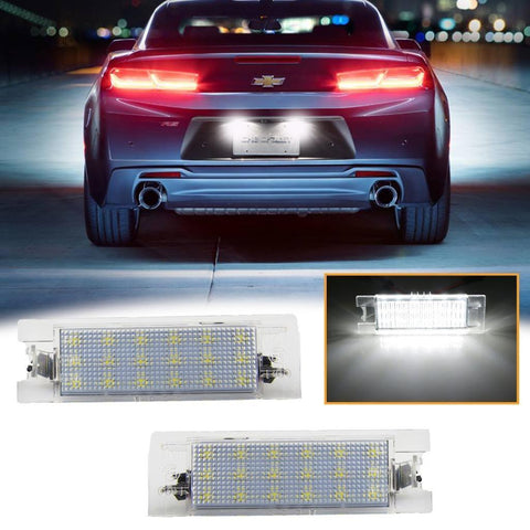 2x Error Free white LED License Plate Light for Chevrolet Camaro Malibu Volt Cruze 2011-up