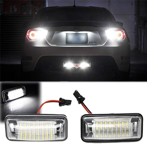 Direct Replace White LED License Plate Light Lamps For Scion FRS Subaru BRZ, etc