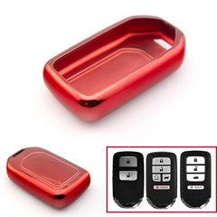 Glossy Red/ Blue/ Black/ Gold/ Silver Soft TPU Case Remote Smart Key Fob Cover Holder for Honda Accord Civic Pilot CRV HRV Odyssey