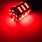 2x Red 7440 7443 54-SMD LED Bulbs For Tail Brake High Mount Stop Light