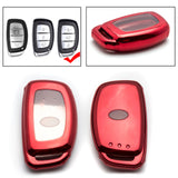 Blue / Black / Red Soft TPU Full Protection Remote Key Fob Case Cover for Hyundai Accent Santa Fe Elantra Tucson 3/4-Button Key