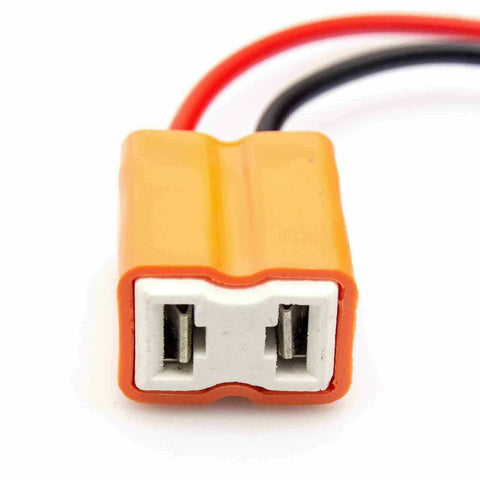 2x H7 Extension Wiring Harness LED Bulb Lights Lamp Female Socket Adapters