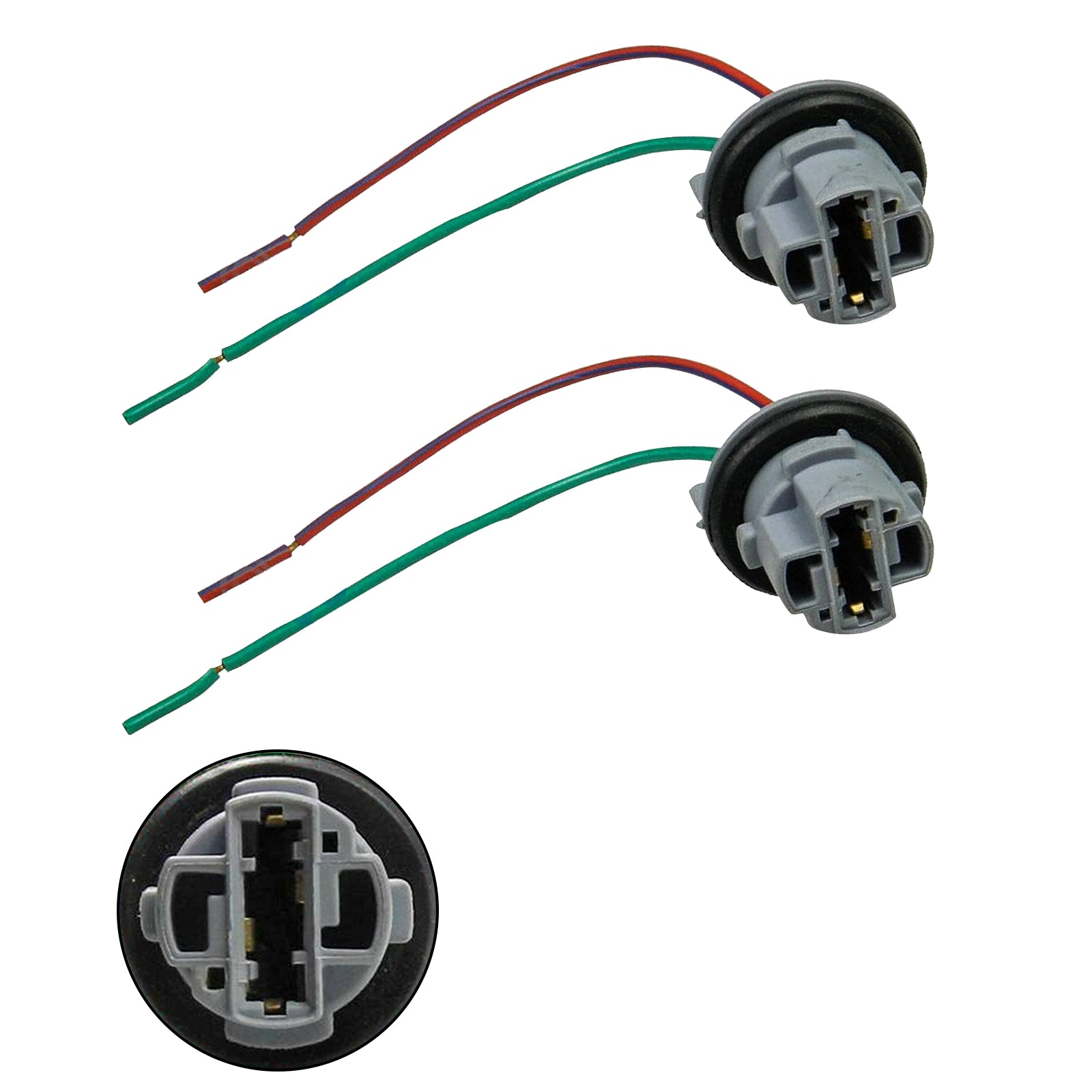7444 7440 LED Fog Light Headlights Bulb Adapter Wiring Harness Sockets ...