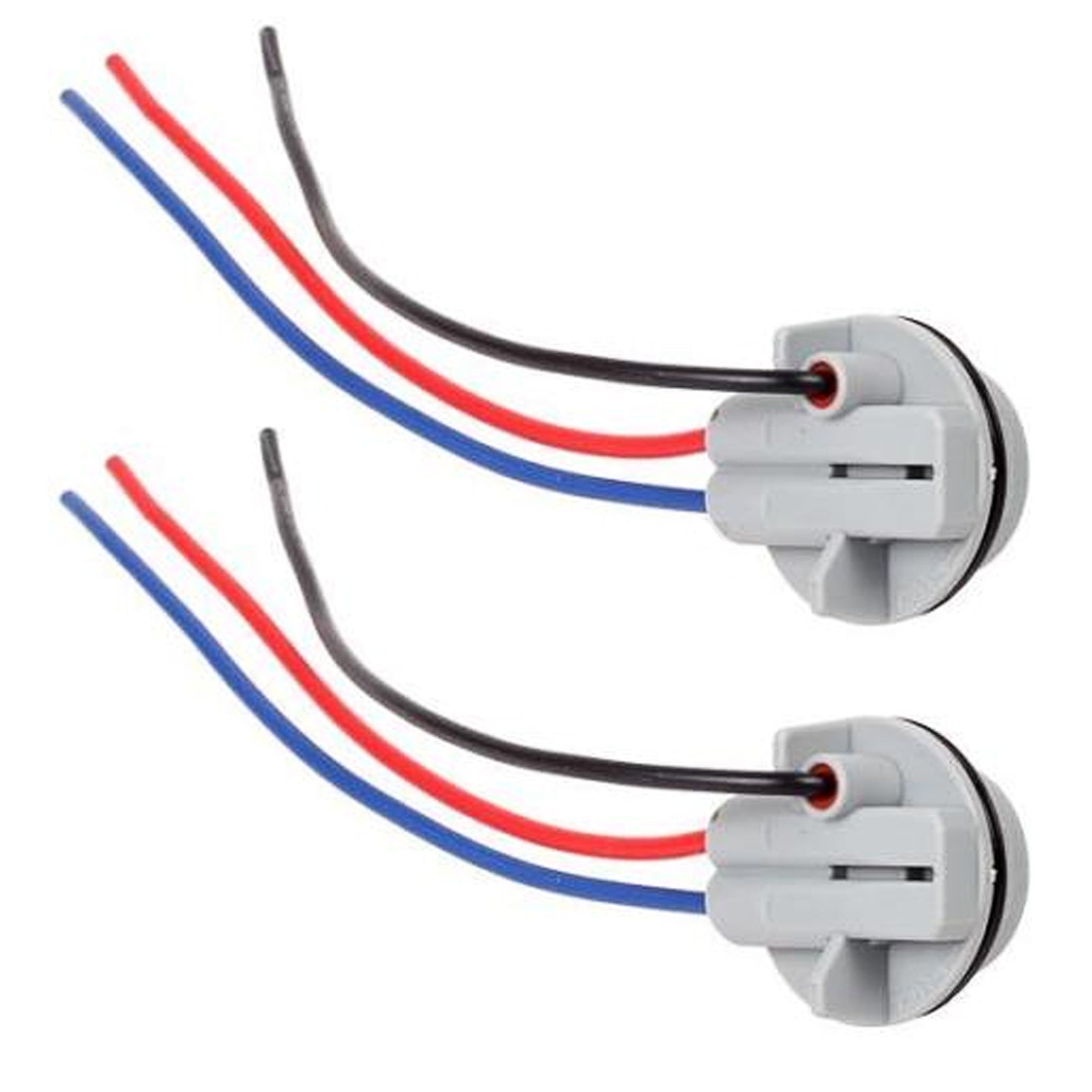 2-Pack 1157 LED Bulb Socket Harness – Replacement Wiring Pigtail For Tail, Stop, Turn Signal Lights