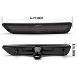 Smoked Lens LED Front Fender Side Marker Light Lamps For Ford Mustang 2010-2014