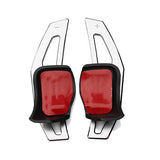 1 set Aluminum Steering Wheel DSG Paddle Extension Black Trim For VW MK6 Golf GTI R MK EOS[Silver/Black]
