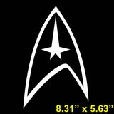 1x Star Trek Federation Logo 6 Inches Die Cut Sticker For Drift Car Truck Window Funny Decal Reflective Vinyl