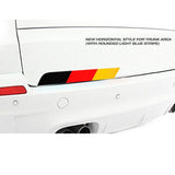 (1) 7" Euro Germany Flag Color Stripe Decal Sticker For Car Exterior Decoration