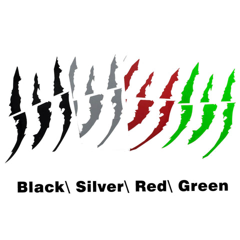 9.4 inch Die-Cut Monster Claws Scratch Headlight Decal Vinyl Sticker Halloween Décor[Red/Black/Silver/Green]