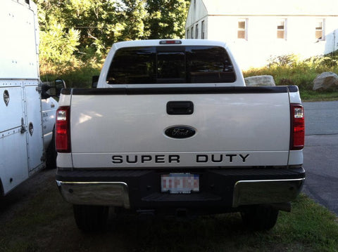 Matte Black \ Glossy Black \ Brushed Gold \ Brushed Silver Vinyl Insert Letters Decal For Ford SuperDuty 08-16 Rear Tailgate