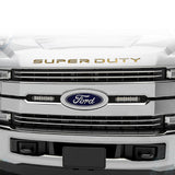 Brushed Aluminum Gold\ Brushed Silver\ Glossy Black\ Matte Black\ Glossy Red SUPERDUTY Front Hood Decal Sticker For Ford F350 2017 2018
