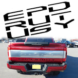 Brushed Silver/ Brushed Gold/ Glossy Red/ Glossy Black/ Matte Black SUPERDUTY Letters Decal Emblem Tailgate Sticker for Ford F150 F250 F350 F450 F550 Super Duty 2017+