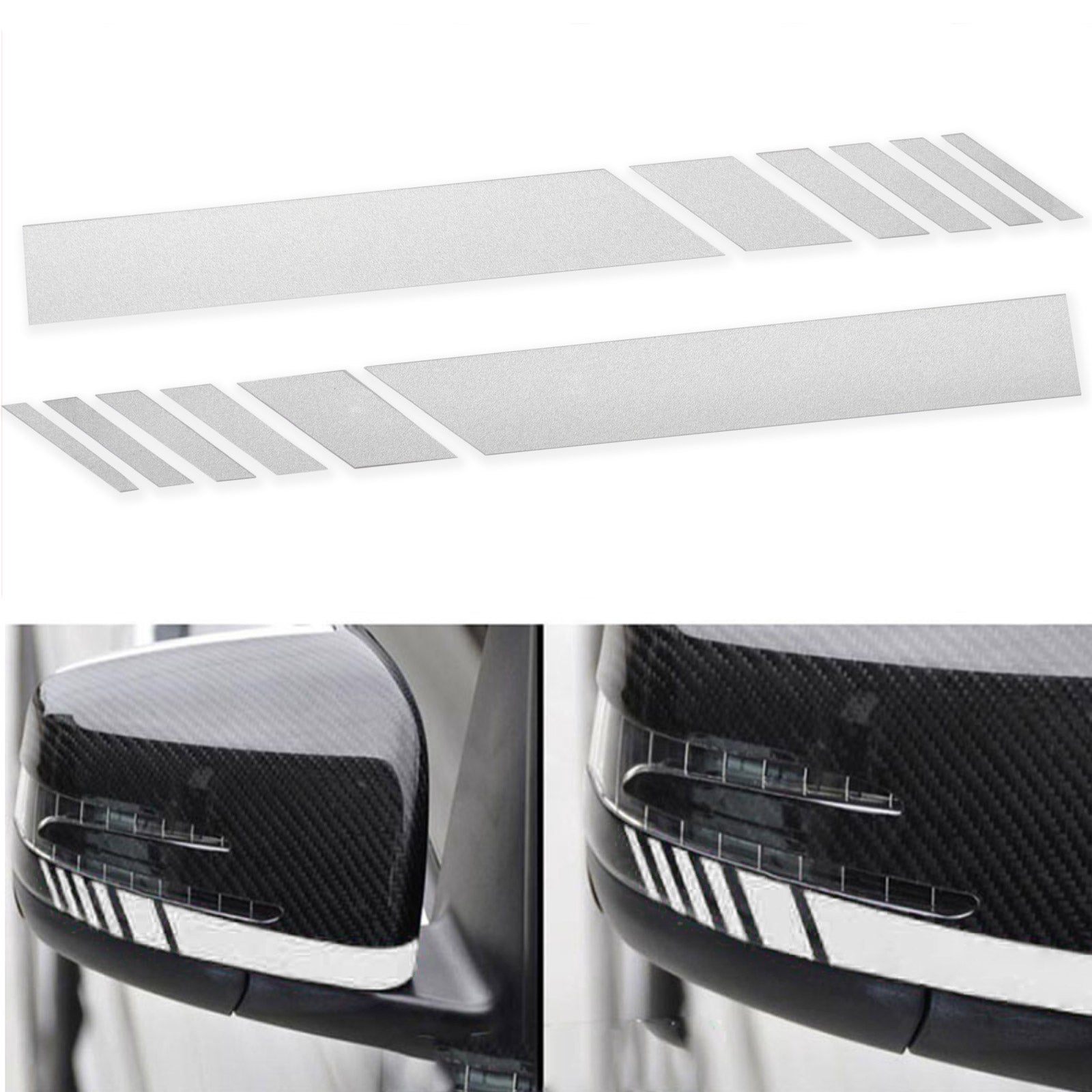 X2 for Mercedes-benz Amg Rearview Mirror Car Sticker Racing Stripe Adhesive  Decal 