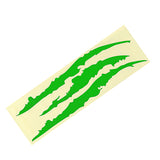 15" Green Auto Car Sticker Monster Scratch Stripe Claw Vinyl Headlight Decal