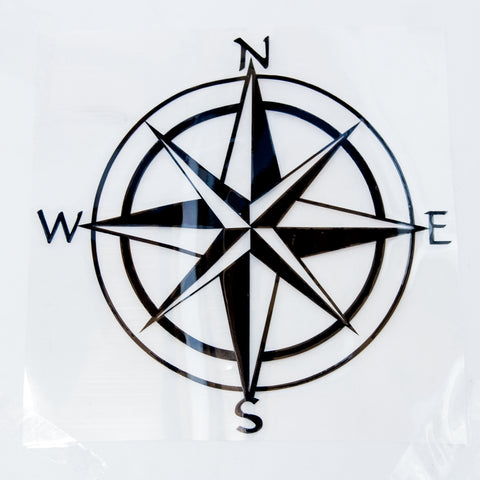 15cm*15cm Black Compass Nautical Sailing Decal Sticker For Car Truck Motorcycle