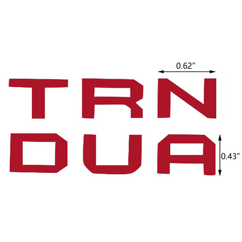 Red / White Dashboard Radio Letter Insert Overlay Vinyl Decal Sticker for Toyota Tundra 2014-2019