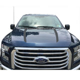 Matte Black Inner Spears Hood Stripe Stickers Sporty Style for Ford F-150 15-19
