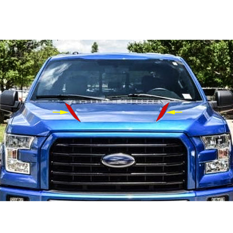 For Ford F-150 2015-2019 Red Spears Front Hood Decorative Stripe Stickers F150
