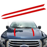 For Ford F-150 2015-2019 Red Spears Front Hood Decorative Stripe Stickers F150