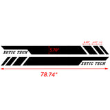 For Dodge Ram 1500 2500 3500 2010-17 Black Vinyl Sticker Side Door Stripe Decal