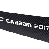 Carbon Fiber Texture Car Rear Bumper Guard Sticker, Sporty Rear Trunk Sill Scratch Protector Vinyl Decal, 35.43"/41.33"