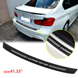 41" Carbon Fiber Vinyl Film Bumper Trunk Guard Plate Sticker Decal Accessories