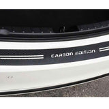 41" Carbon Fiber Vinyl Film Bumper Trunk Guard Plate Sticker Decal Accessories