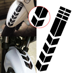 Die-Cut Motorcycle Reflective Stickers Wheel on Fender Safety Warning Arrow Tape Decals (Black)