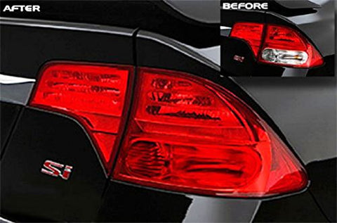 12" x 48" Glossy Red Vinyl Sheet Wrap Overlay Film For Tail Lights, Sidemarkers, Fog Lights