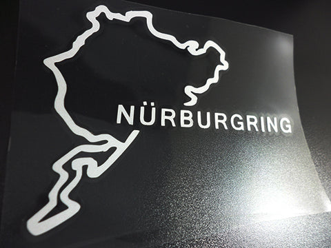 3pcs Euro Nurburgring Race Track Touring Map Car Window Die-Cut Graphic Vinyl Decals for SUV Truck Car Bumper, Laptop, Wall, Mirror, Motorcycle