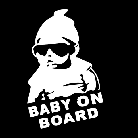 3pcs 5" Cute Cool Kids Hangover Baby On Board Warning Signs Funny Car Window Die-Cut Graphic Vinyl Decals for SUV Truck Car Bumper, Laptop, Wall, Mirror, Motorcycle