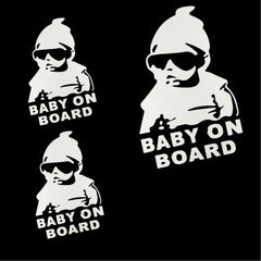 3pcs 5" Cute Cool Kids Hangover Baby On Board Warning Signs Funny Car Window Die-Cut Graphic Vinyl Decals for SUV Truck Car Bumper, Laptop, Wall, Mirror, Motorcycle