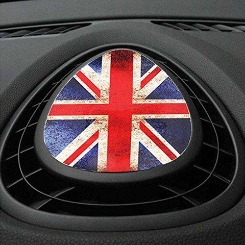 3D Center Air Vent Blue/Red Union Jack Sticker For Mini Cooper F55 F56 2014-2017