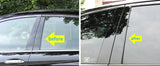 6pcs Glossy Black Exterior Window Pillar Posts Molding Overlay Pre-Cut Side Door Trim Piano Cover Trims For Honda Accord Sedan 2008 2009 2010 2011 2012