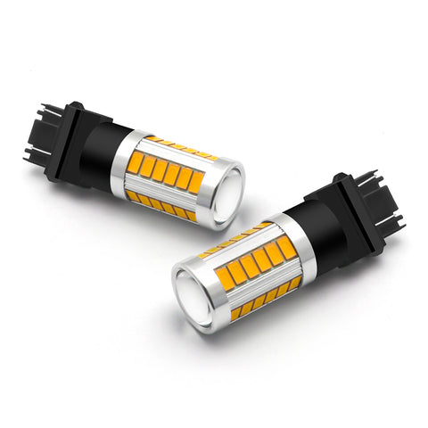 3000K 3157 3057 LED Front Turn Signal Light Bulbs For Dodge Ram 1500 2500 3500