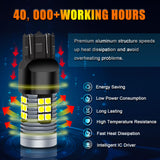 6000K White 3157 Strobe Flash LED Reverse Backup Light Bulbs Lamp Safety Warning