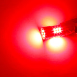 2x 1157 Red LED Strobe Flash 5 Times Brake Blink Rear Light Bulbs Bright Warning