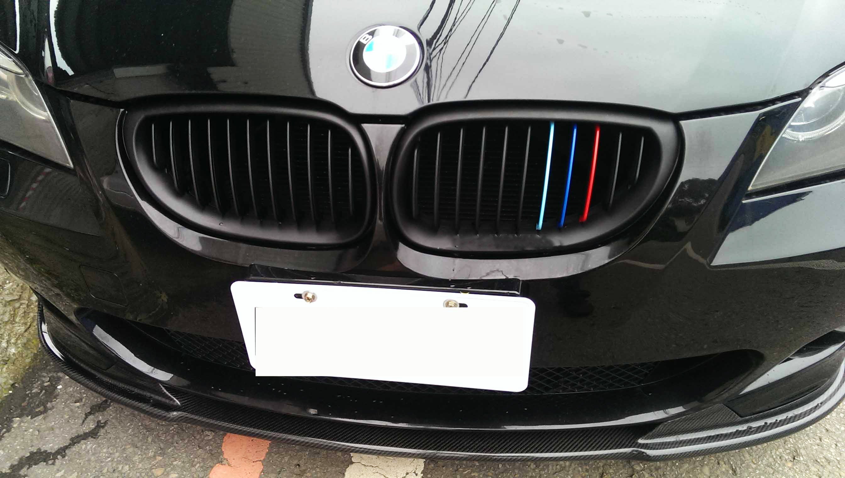 M-Colored Kidney Grille Insert Trim Tri Color Strips For BMW 5